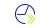 Icon einer blauen Uhr, auf der grüne nach rechts verlaufende Pfeile platziert sind.